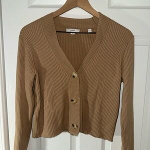 Vince Camel Ribbed Cardigan